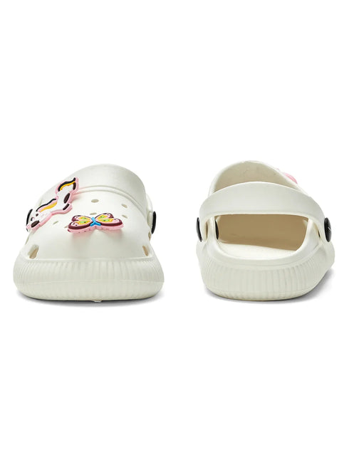 GC-9002K White Kid's Clogs